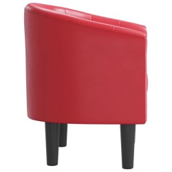 Chaise cabriolet rouge similicuir 