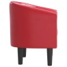 Chaise cabriolet rouge similicuir 