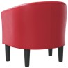Chaise cabriolet rouge similicuir 