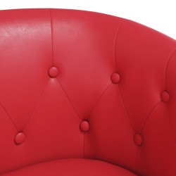 Chaise cabriolet rouge similicuir 