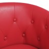Chaise cabriolet rouge similicuir 