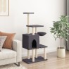 Arbre à chat avec griffoirs en sisal Gris foncé 131 cm 