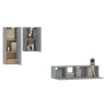 Ensemble de meubles TV 4 pcs Sonoma gris Bois d'ingénierie 