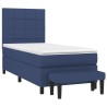 Sommier à lattes de lit avec matelas Bleu 90x190 cm Tissu 