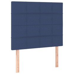 Sommier à lattes de lit avec matelas Bleu 90x190 cm Tissu 