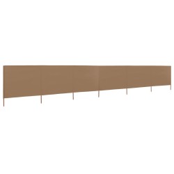 Paravent 6 panneaux Tissu 800 x 120 cm Taupe 