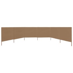 Paravent 6 panneaux Tissu 800 x 120 cm Taupe 