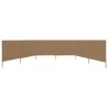 Paravent 6 panneaux Tissu 800 x 120 cm Taupe 