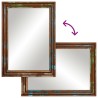 Miroir salle de bain 50x70 cm bois massif d'acacia et verre 