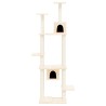 Arbre à chat avec griffoirs en sisal Crème 176 cm 