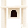 Arbre à chat avec griffoirs en sisal Crème 176 cm 