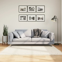 Tapis shaggy PAMPLONA poils longs moderne crème 160x160 cm 