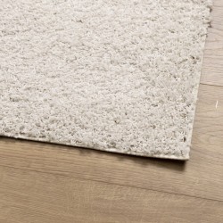 Tapis shaggy PAMPLONA poils longs moderne crème 160x160 cm 