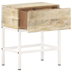 Table de chevet 40x30x50 cm Bois de manguier massif  