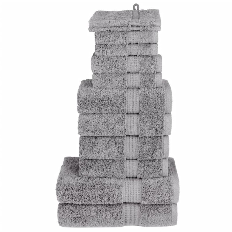 Ensemble de serviettes de qualité supérieure SOLUND 12 pcs gris 