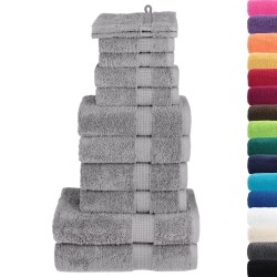 Ensemble de serviettes de qualité supérieure SOLUND 12 pcs gris 