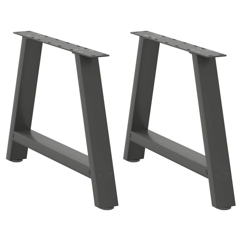 Pieds de table basse en forme de A 2 pièces Anthracite 60 x (42-43) cm Acier 