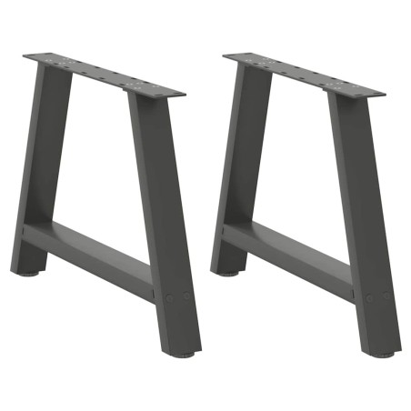 Pieds de table basse en forme de A 2 pièces Anthracite 60 x (42-43) cm Acier 