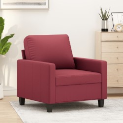 Fauteuil Rouge bordeaux 60 cm Similicuir 