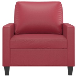 Fauteuil Rouge bordeaux 60 cm Similicuir 