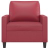 Fauteuil Rouge bordeaux 60 cm Similicuir 