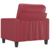 Fauteuil Rouge bordeaux 60 cm Similicuir 
