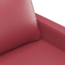 Fauteuil Rouge bordeaux 60 cm Similicuir 