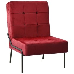 Chaise de relaxation 65x79x87 cm Rouge bordeaux Velours 