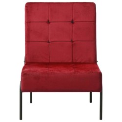 Chaise de relaxation 65x79x87 cm Rouge bordeaux Velours 