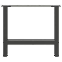Pieds de table basse Anthracite 2 pièces 60 x (42-43) cm Acier 