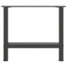 Pieds de table basse Anthracite 2 pièces 60 x (42-43) cm Acier 