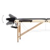 Table de massage pliable 3 zones Bois Noir et beige 