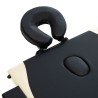 Table de massage pliable 3 zones Bois Noir et beige 