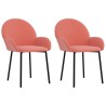 Chaises à manger lot de 2 Rose Velours 
