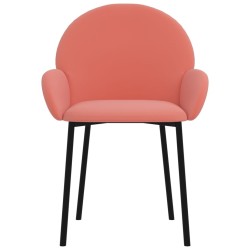 Chaises à manger lot de 2 Rose Velours 