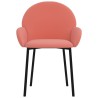 Chaises à manger lot de 2 Rose Velours 