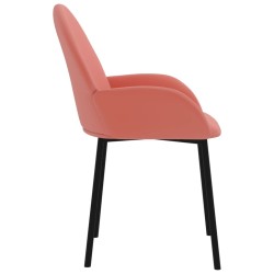 Chaises à manger lot de 2 Rose Velours 