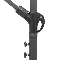 Parasol suspendu avec poteau bleu 3 m 