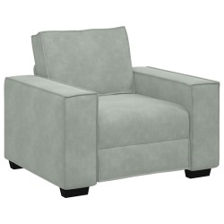 Fauteuil Gris clair 60 cm Velours 