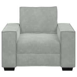 Fauteuil Gris clair 60 cm Velours 