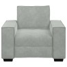 Fauteuil Gris clair 60 cm Velours 