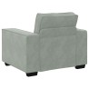 Fauteuil Gris clair 60 cm Velours 