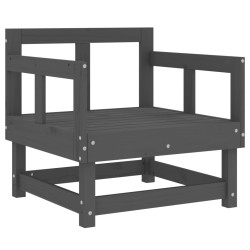 Chaises de jardin lot de 2 gris bois massif de pin 