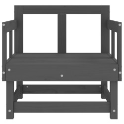Chaises de jardin lot de 2 gris bois massif de pin 