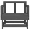 Chaises de jardin lot de 2 gris bois massif de pin 