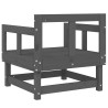 Chaises de jardin lot de 2 gris bois massif de pin 