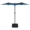 Parasol de jardin à double tête bleu azuré 316x240 cm 