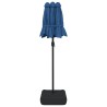 Parasol de jardin à double tête bleu azuré 316x240 cm 