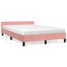 Cadre de lit sans matelas rose 120x190 cm velours 