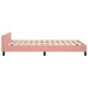 Cadre de lit sans matelas rose 120x190 cm velours 